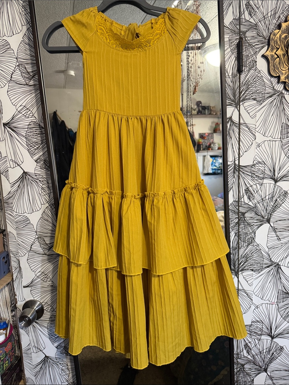 Mustard Yellow Tiered Maxi Dress